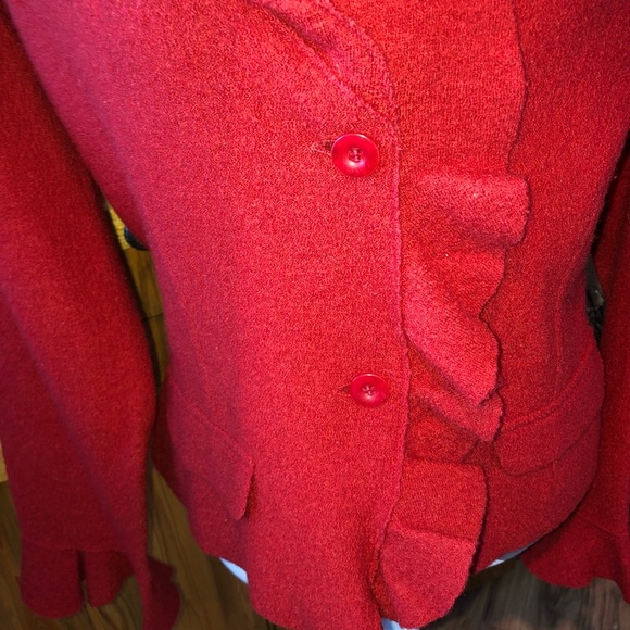 🔥 Gorgeous Red Coldwater Creek 100% Wool Jacket - Picture 3 of 7